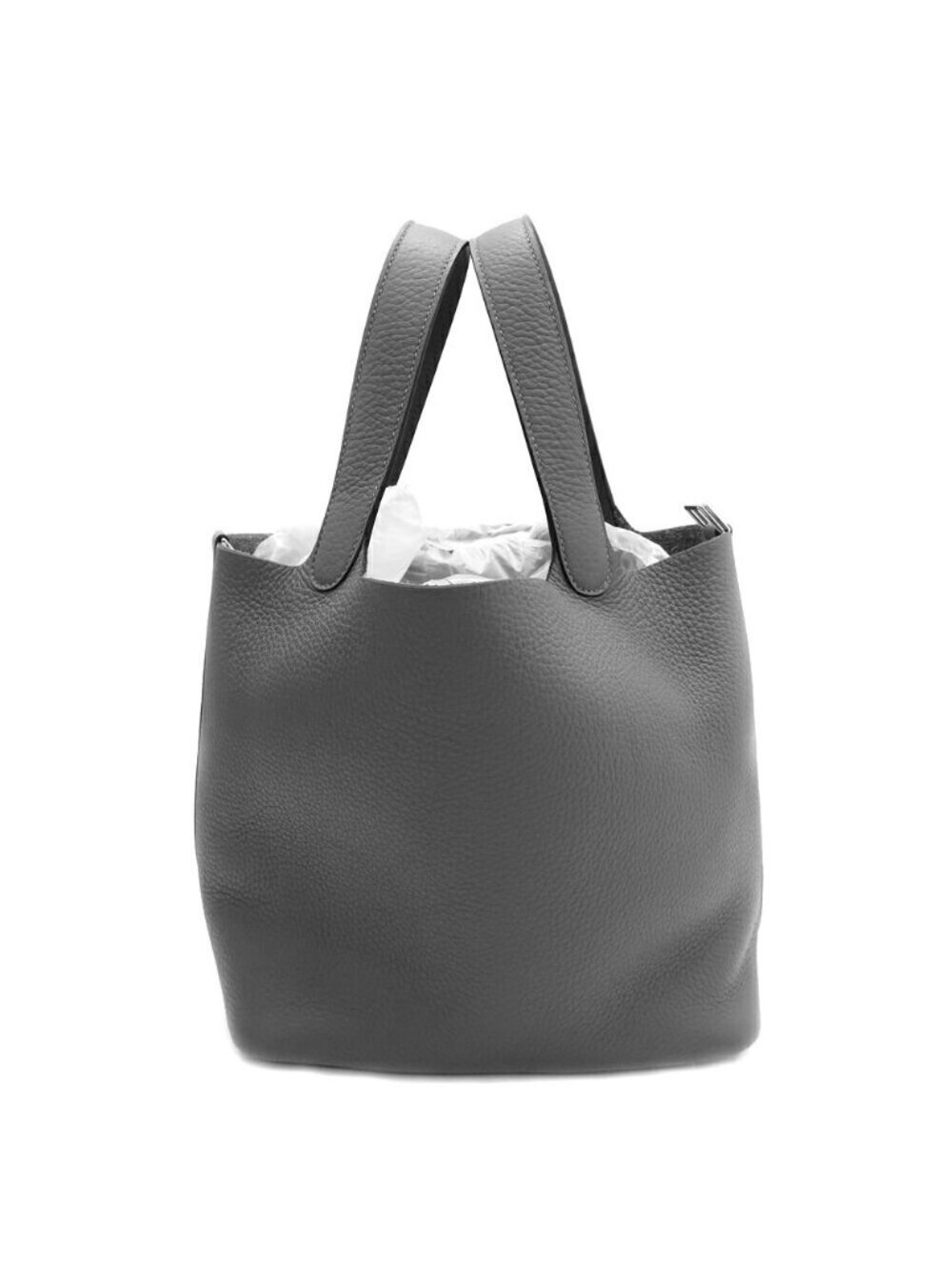 Hermes Heaven Picotin MM Lock 22 Grimeia Gray Bag Silver
